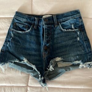 Abercrombie & Fitch High Rise Mom Shorts Button Fly